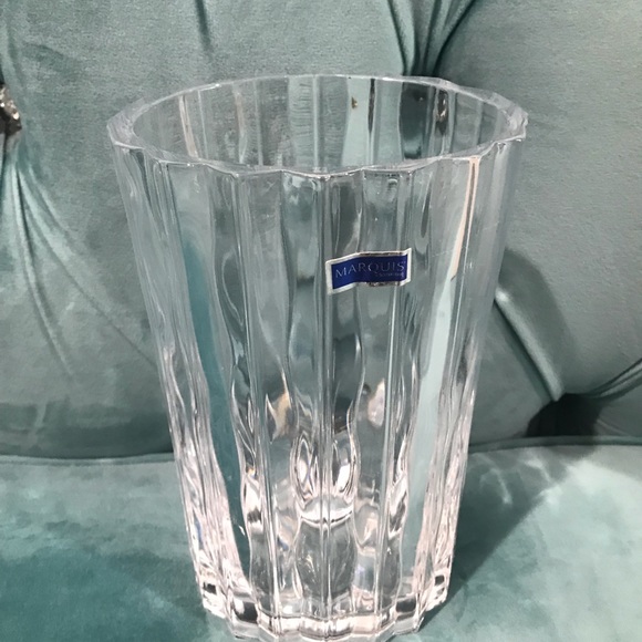 Marquis by Waterford 8" Lead Crystal Oval Vase #156027 Signed, Made in Japan - Picture 10 of 10